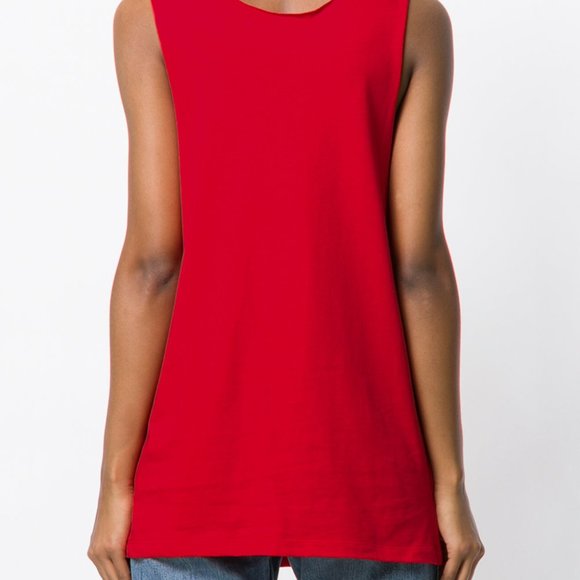 Gucci Vintage Logo Print Red Tank Top - Picture 3 of 13